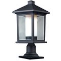 Z-Lite Mesa Outdoor Pier Mount, Black 523PHB-533PM-BK